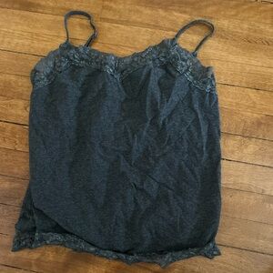 Gray Lace Trim Camisole